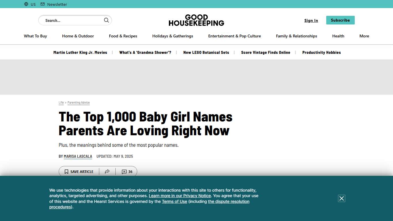 Top 1,000 Baby Girl Names Right Now